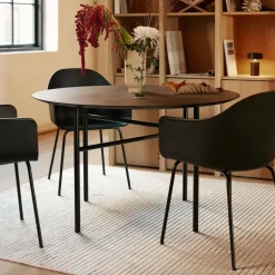 Aktionsset Harbour Armlehnstuhl Stahlgestell schwarz + Fell