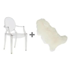 Aktionsset Louis Ghost Armlehnstuhl + Fell