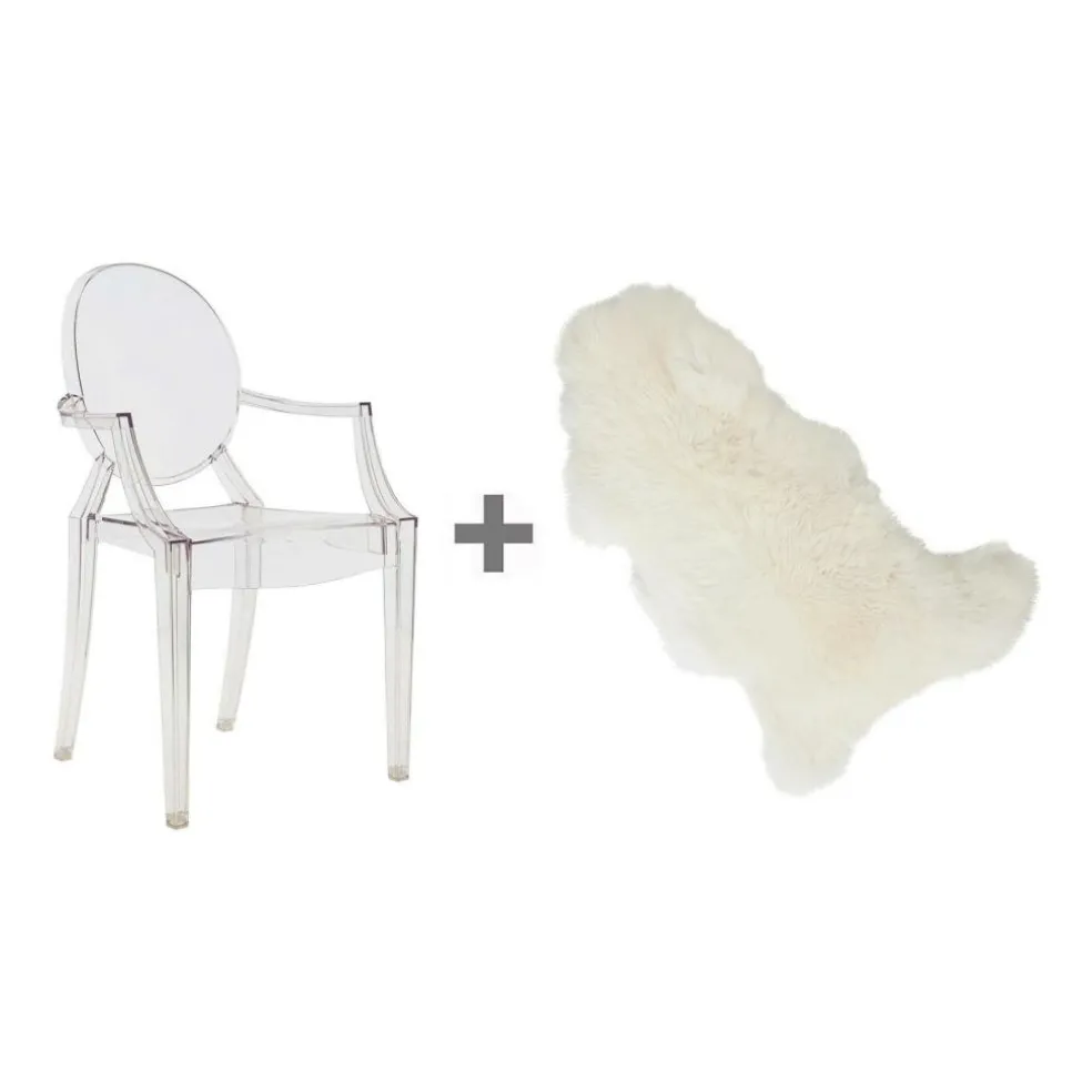 Aktionsset Louis Ghost Armlehnstuhl + Fell