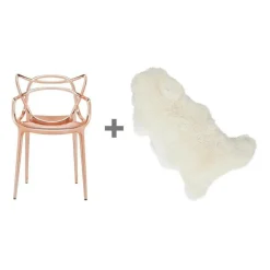 Aktionsset Masters Metallic Armlehnstuhl + Fell