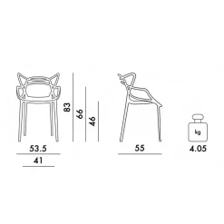 Aktionsset Masters Metallic Armlehnstuhl + Fell