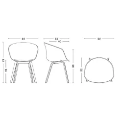 Aktionssets About a Chair 23 Armlehnstuhl gepolstert + Fell