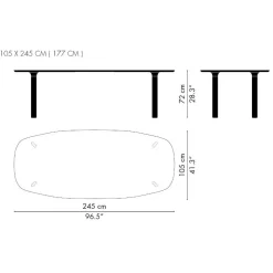 Analog™ Esstisch + 6 Drop™ Stühle Set