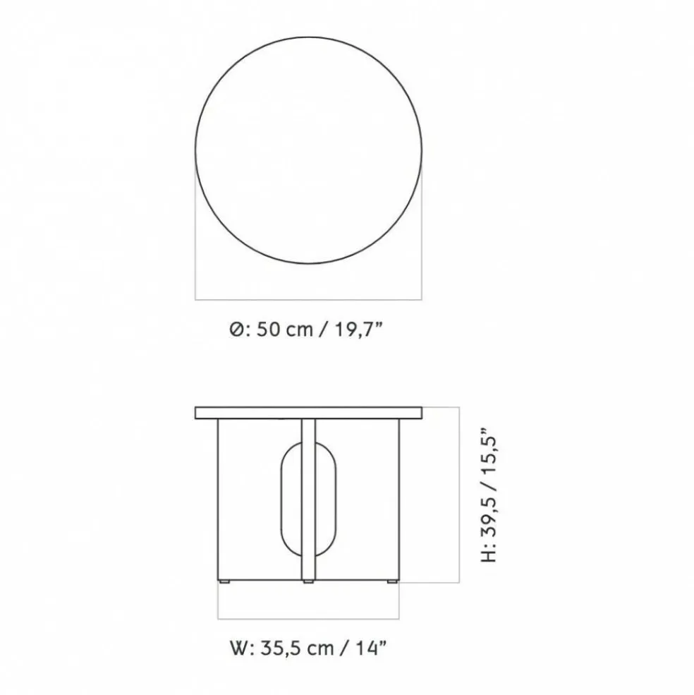 Androgyne Beistelltisch Marmor Ø50cm