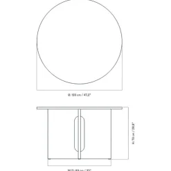 Androgyne Esstisch Ø 120cm Marmor