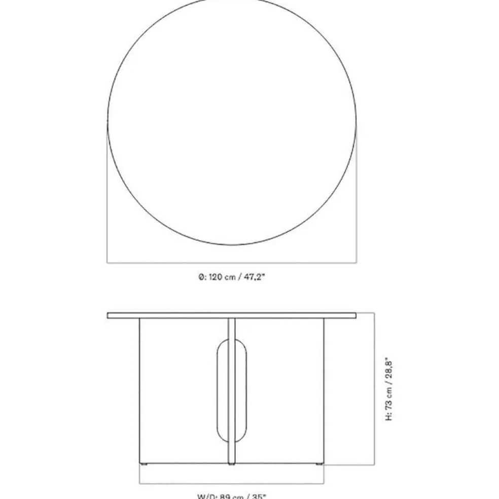 Androgyne Esstisch Ø 120cm Marmor