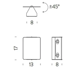 Applique à Volet Pivotant Wandleuchte