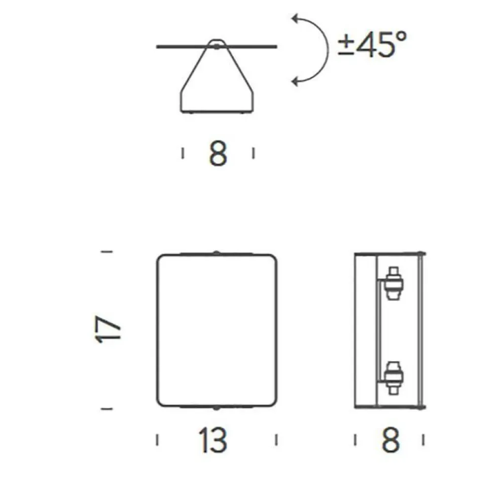 Applique à Volet Pivotant Wandleuchte