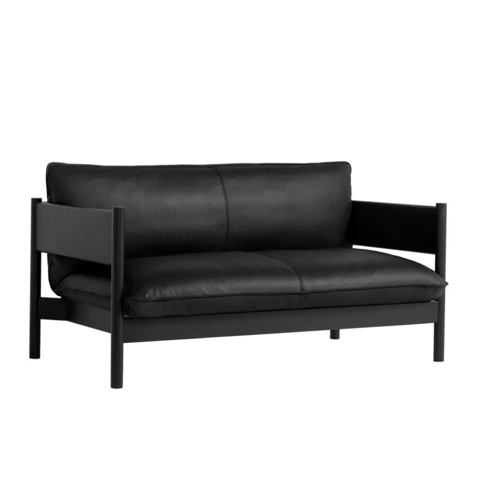 Arbour Club Sofa Leder Gestell Buche