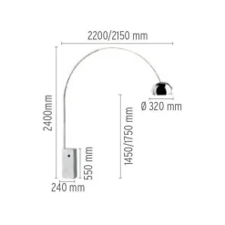 Arco LED Stehleuchte