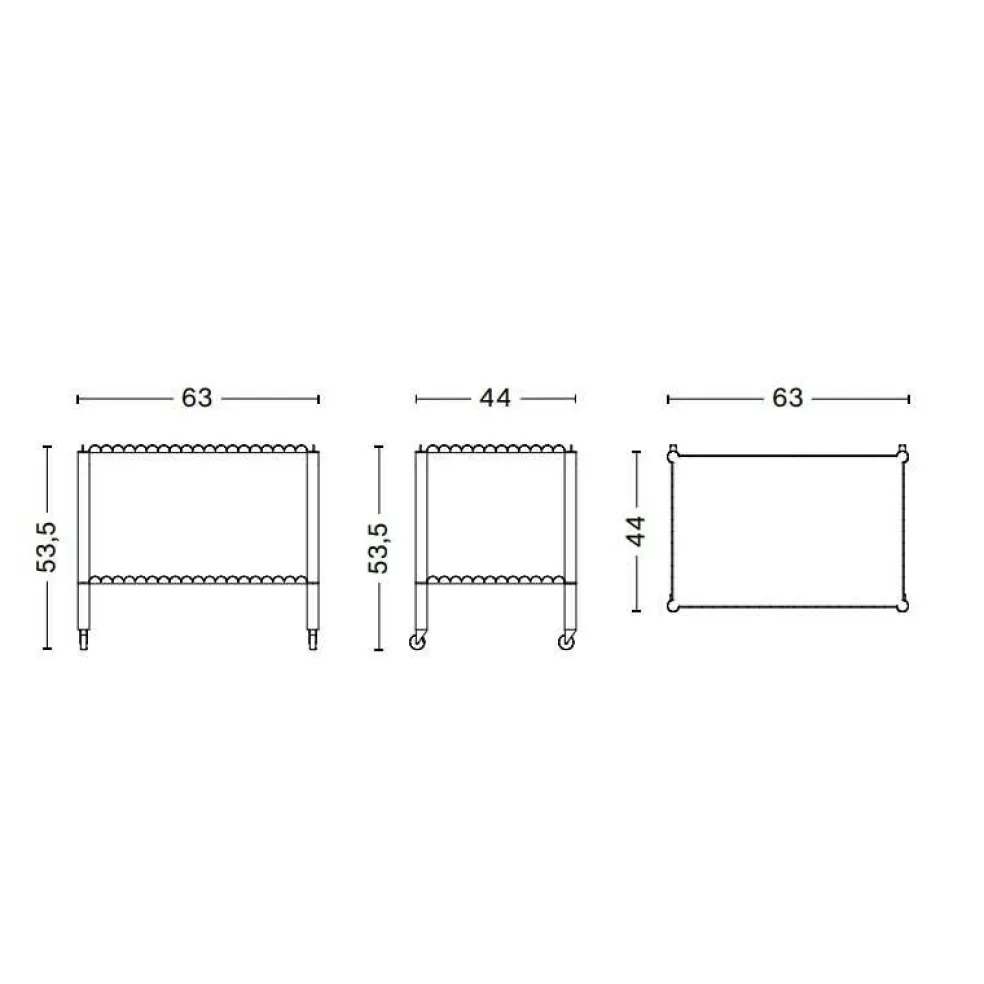 Arcs Servierwagen niedrig