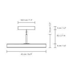 Asteria LED Pendelleuchte Messing