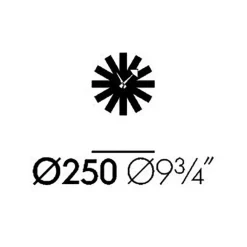 Asterisk Clock Wanduhr