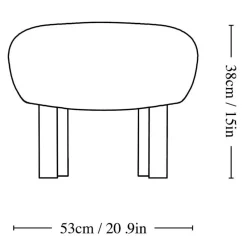 ATD1 Ottoman Gestell Walnuss