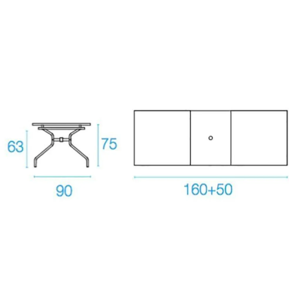 Athena Gartentisch ausziehbar 160x90cm