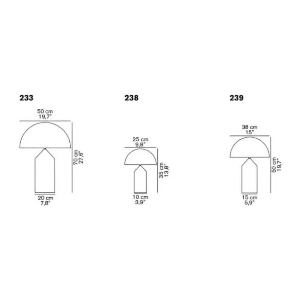 Atollo Tischleuchte gold