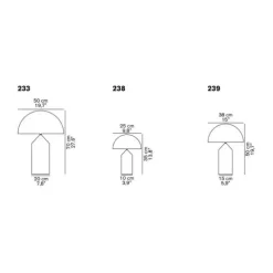 Atollo Tischleuchte Nickel
