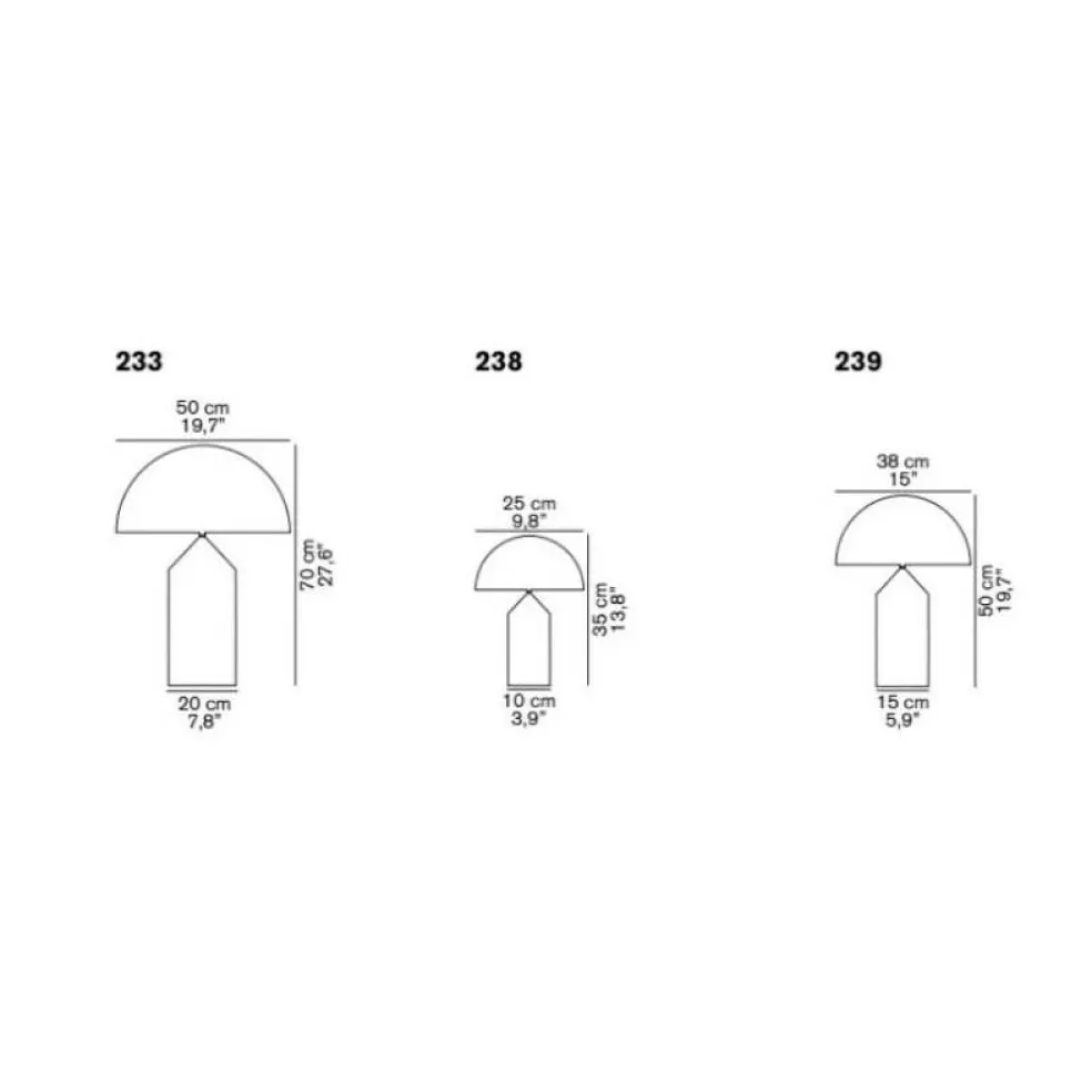 Atollo Tischleuchte schwarz