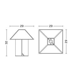 Ava Pyramid Tischleuchte