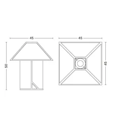 Ava Pyramid Tischleuchte