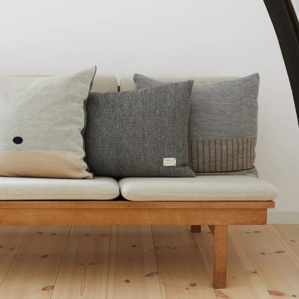 Aymara Kissen Muster Grau 52x52cm