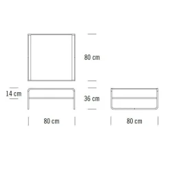 B 20/1 Couchtisch/Beistelltisch Esche