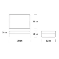 B 20/1 Couchtisch/Beistelltisch Esche
