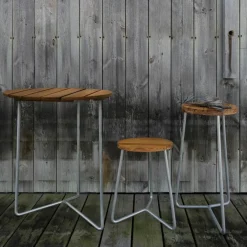 6B 60 Gartenesstisch Ø60cm Teak