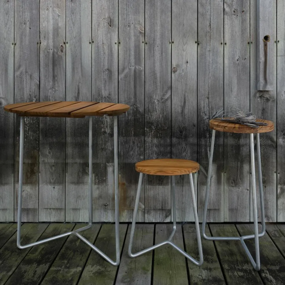 6B 60 Gartenesstisch Ø60cm Teak