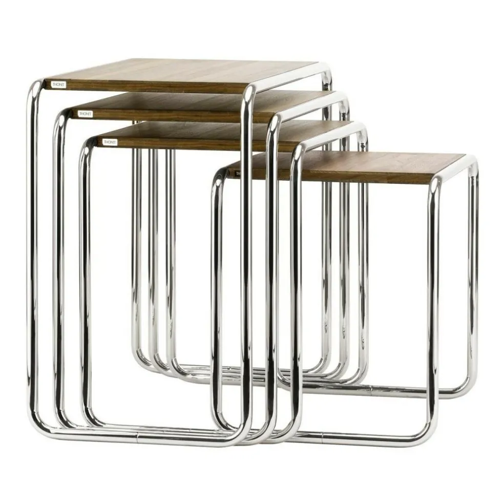B 9 Pure Materials Beistelltisch 4er Set Nussbaum