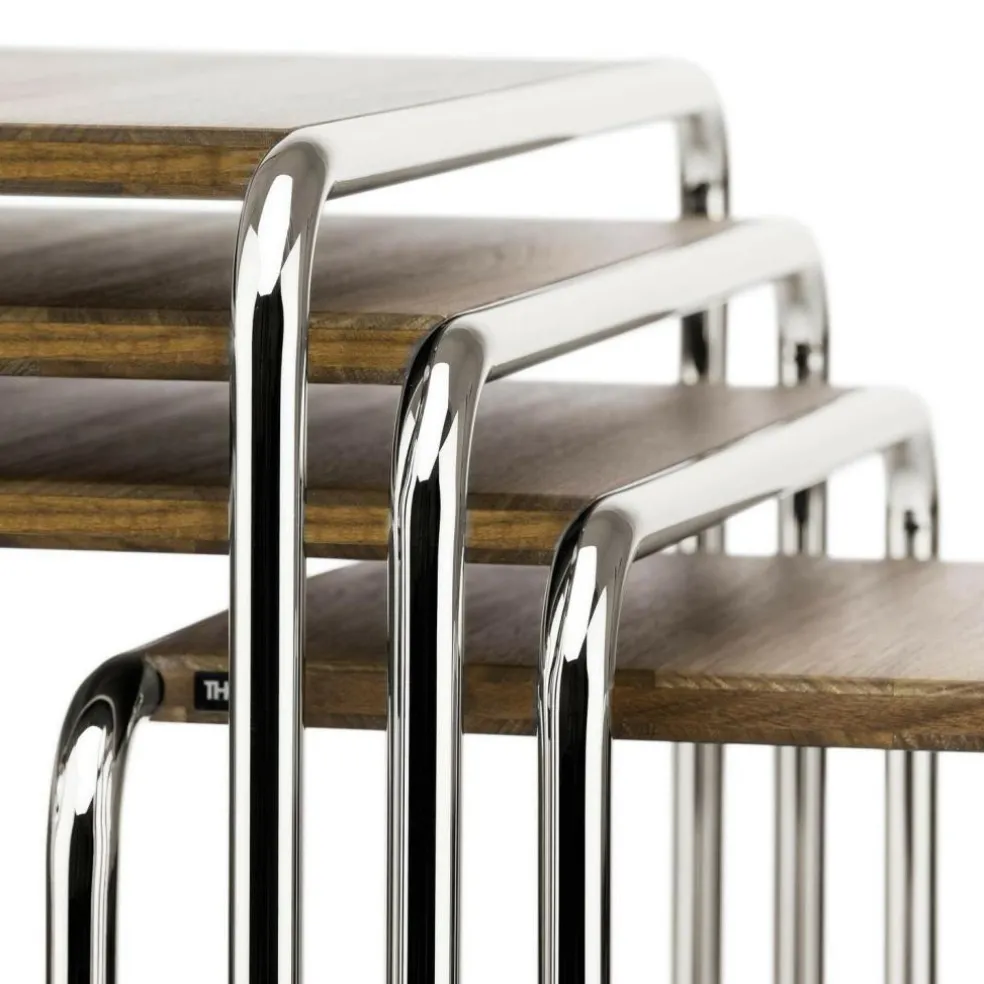 B 9 Pure Materials Beistelltisch 4er Set Nussbaum