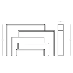 Babilonia XL Regal 230x33x185cm