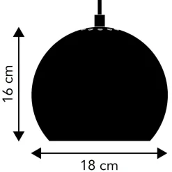 Ball Pendelleuchte Ø18cm Metallic