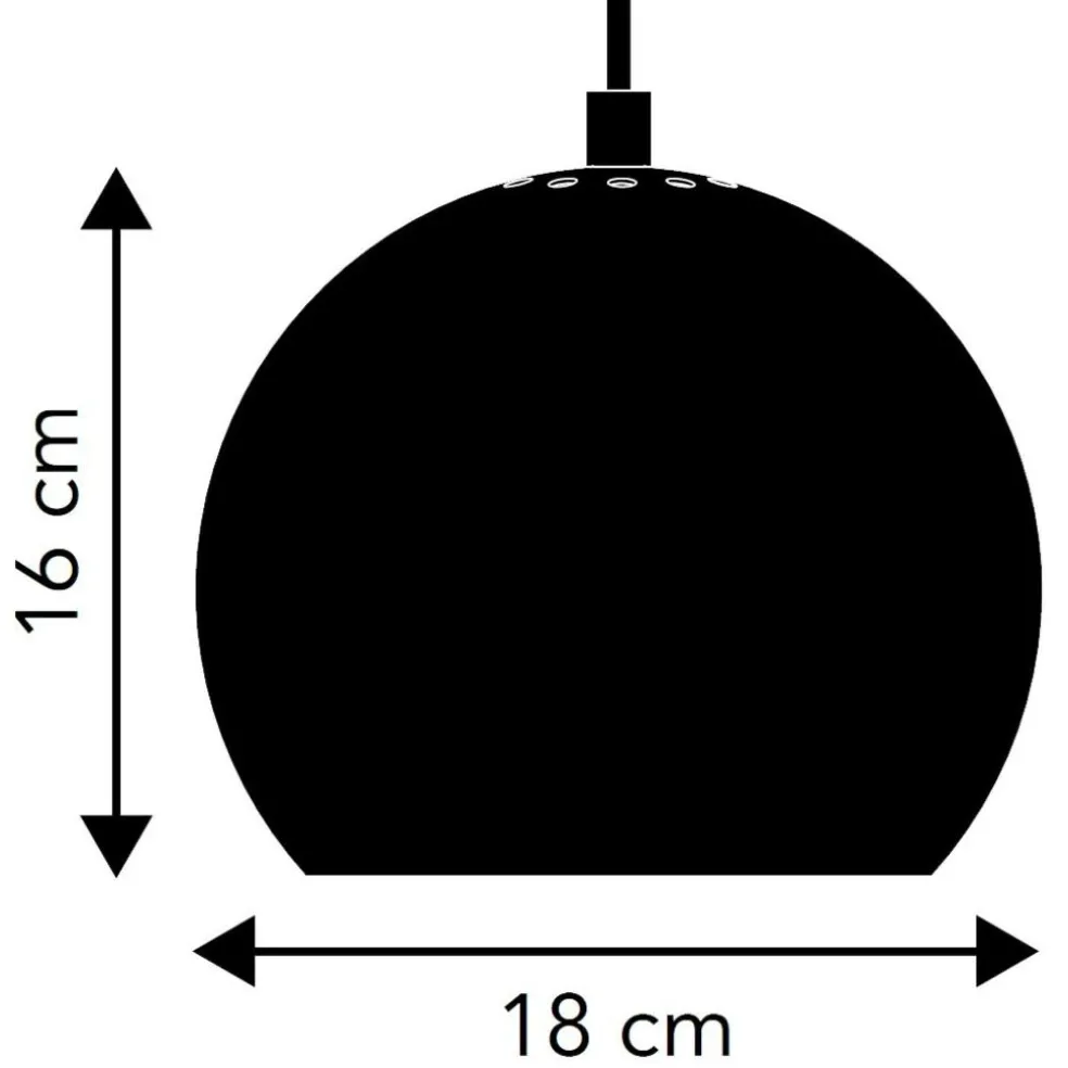 Ball Pendelleuchte Ø18cm Metallic