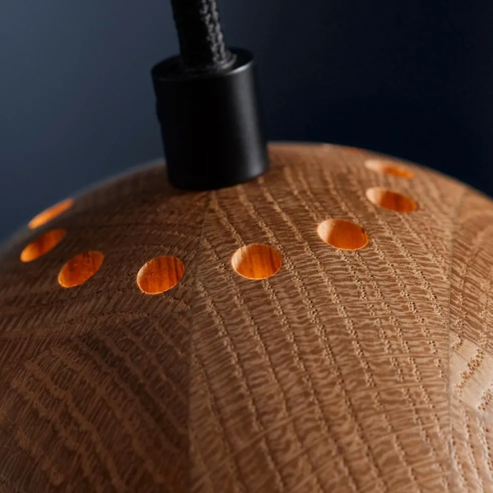 Ball Pendelleuchte Holz Ø12cm