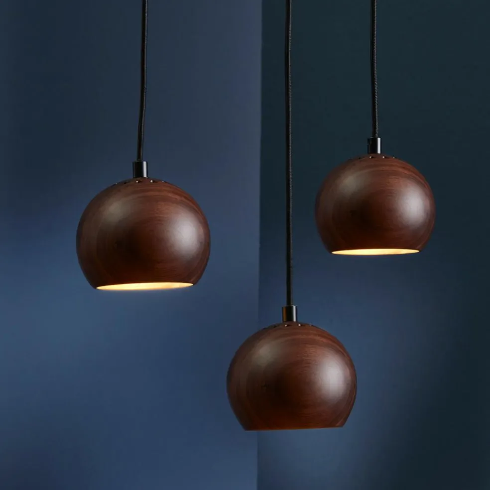 Ball Pendelleuchte Holz Ø12cm