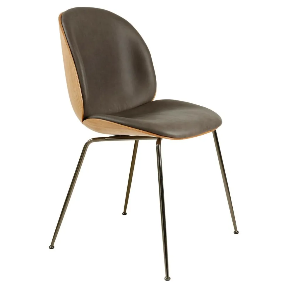 Beetle 3D Veneer Stuhl Leder gepolstert