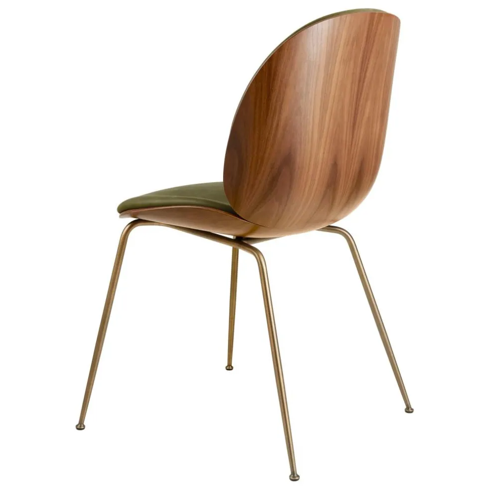 Beetle 3D Veneer Stuhl Leder gepolstert