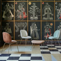 Beetle 3D Veneer Stuhl Stoff gepolstert