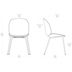 Beetle 3D Veneer Stuhl Stoff gepolstert