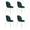 Beetle Dining Chair Stuhl Gestell Messing 4er Set