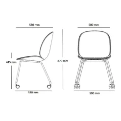 Beetle Meeting Stuhl mit Rollen