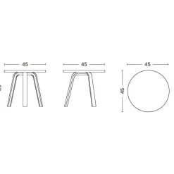 Bella Beistelltisch ØxH 45x39cm