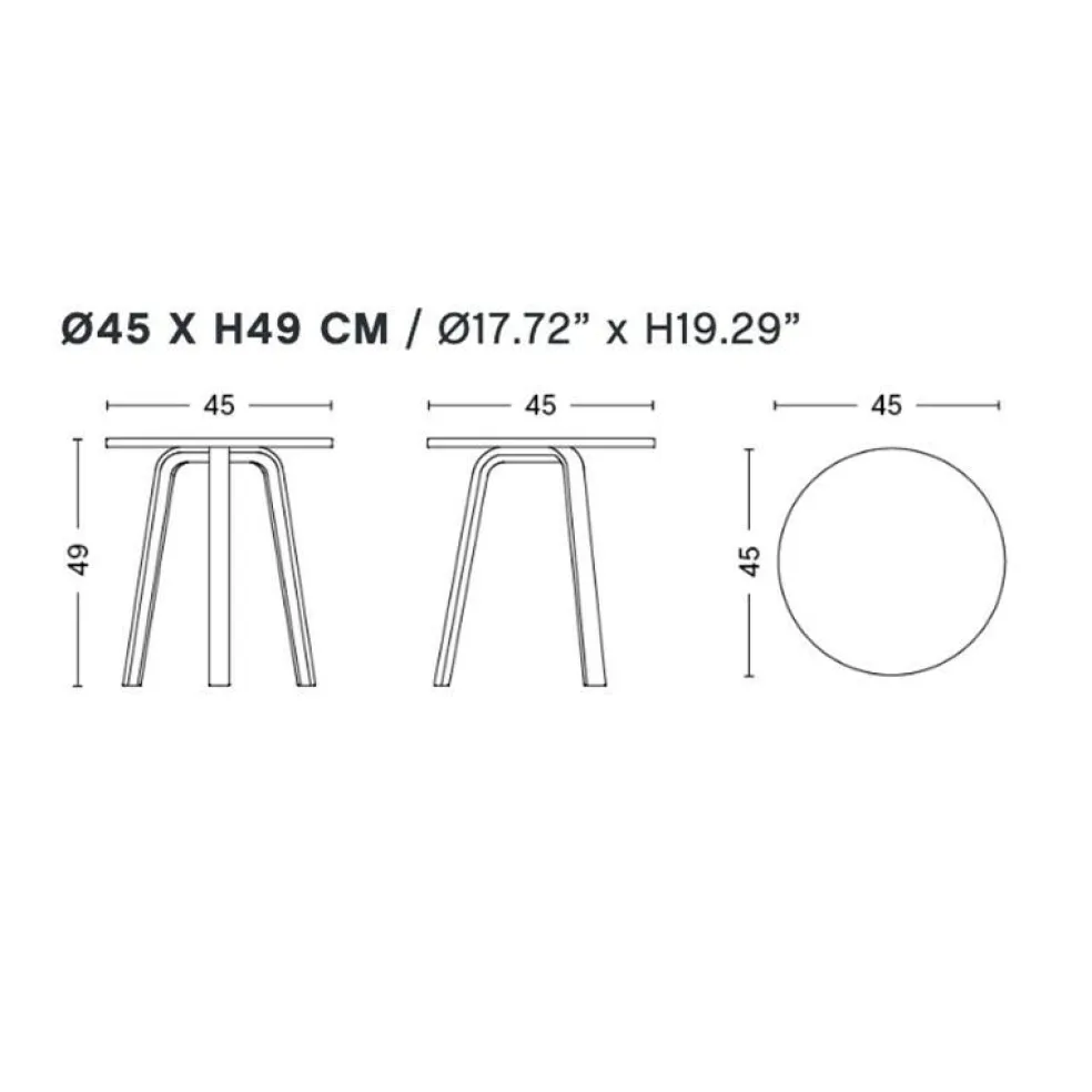 Bella Beistelltisch ØxH 45x49cm