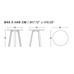 Bella Beistelltisch ØxH 45x49cm