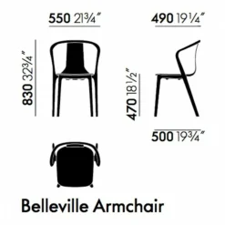 Belleville Armlehnstuhl Holz