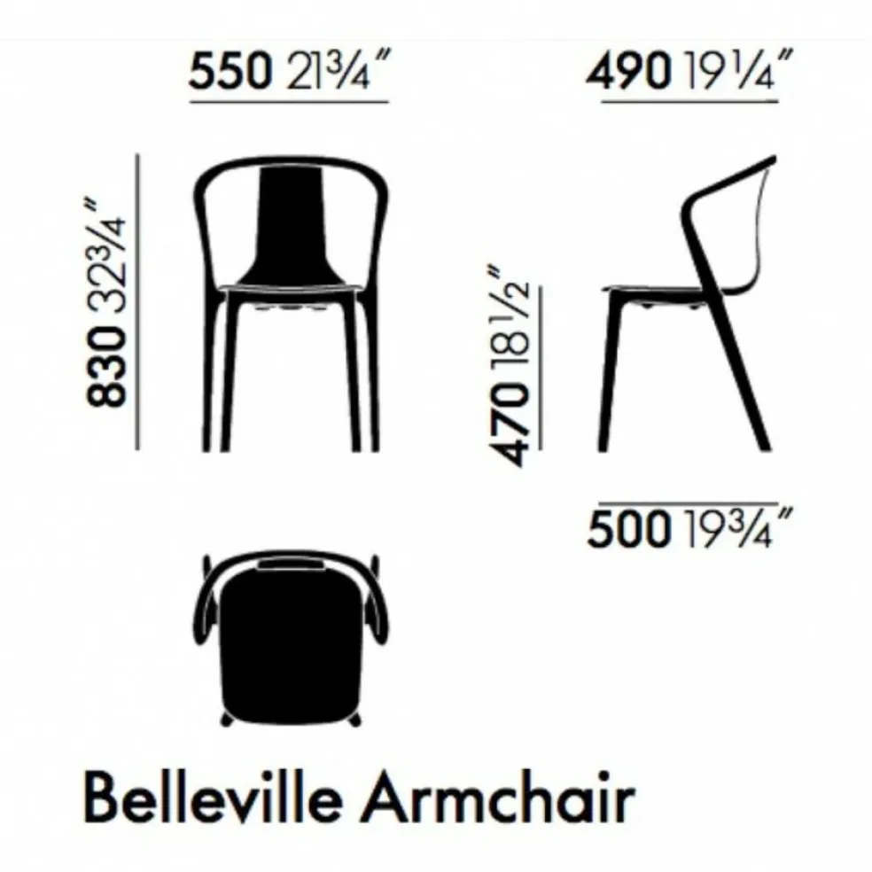 Belleville Armlehnstuhl Holz