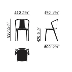 Belleville Gartenarmlehnstuhl Kunststoff