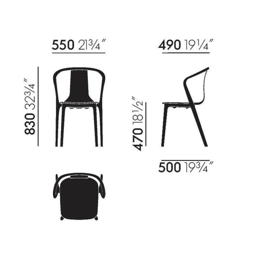 Belleville Gartenarmlehnstuhl Kunststoff