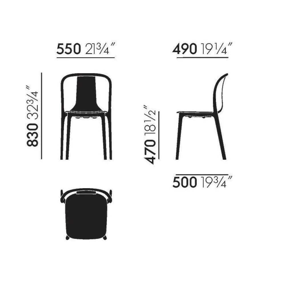 Belleville Gartenstuhl Kunststoff